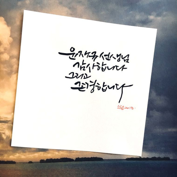 선생님, 감사합니다