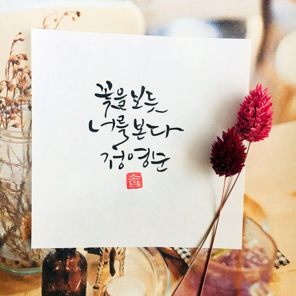 꽃을 보듯 너를 본다