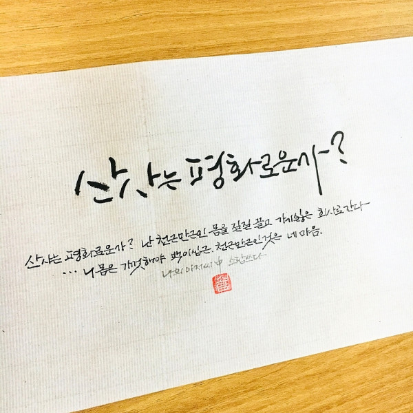 산사는 평화로운가?