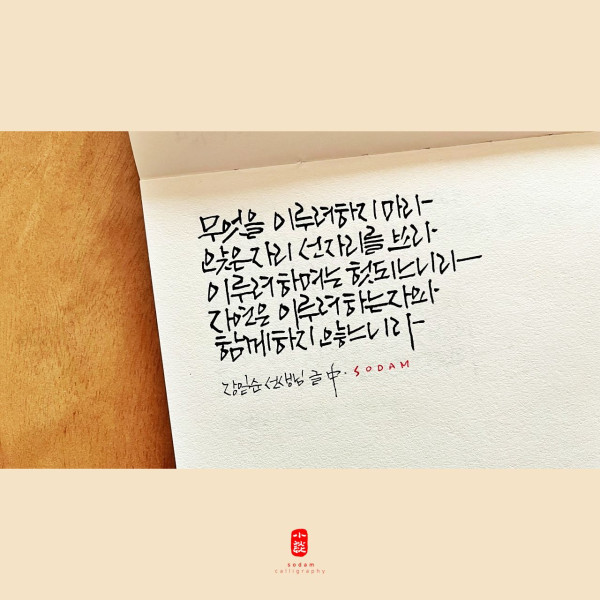 앉은자리 선 자리를 보라