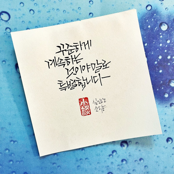 꾸준하게 계속하는 것