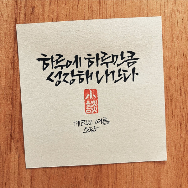 하루에 하루만큼 성장해 나간다