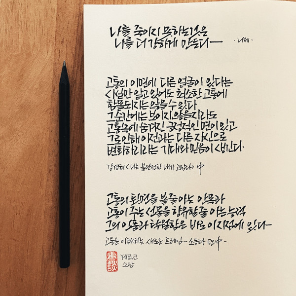 고통을 이해하는 새로운 프레임