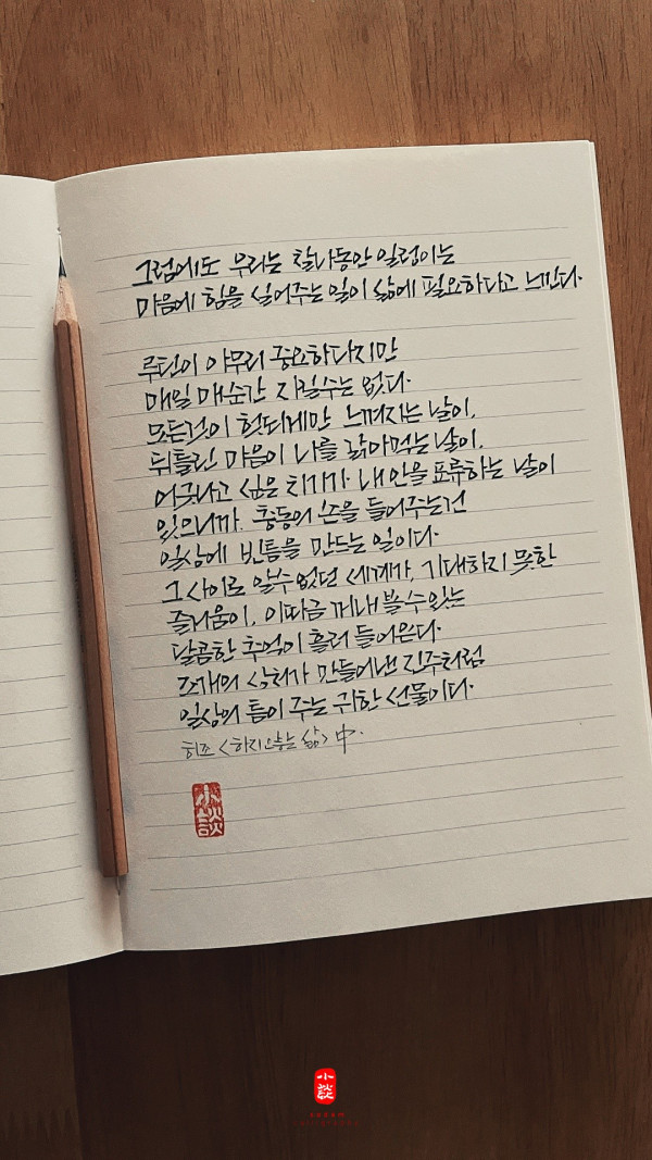 일상의 틈이 주는 귀한 선물