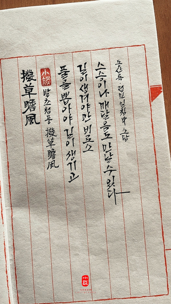 발초첨풍(撥草瞻風)