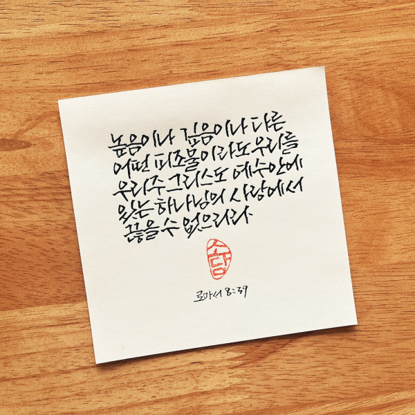사랑에서 끊을 수 없으리라